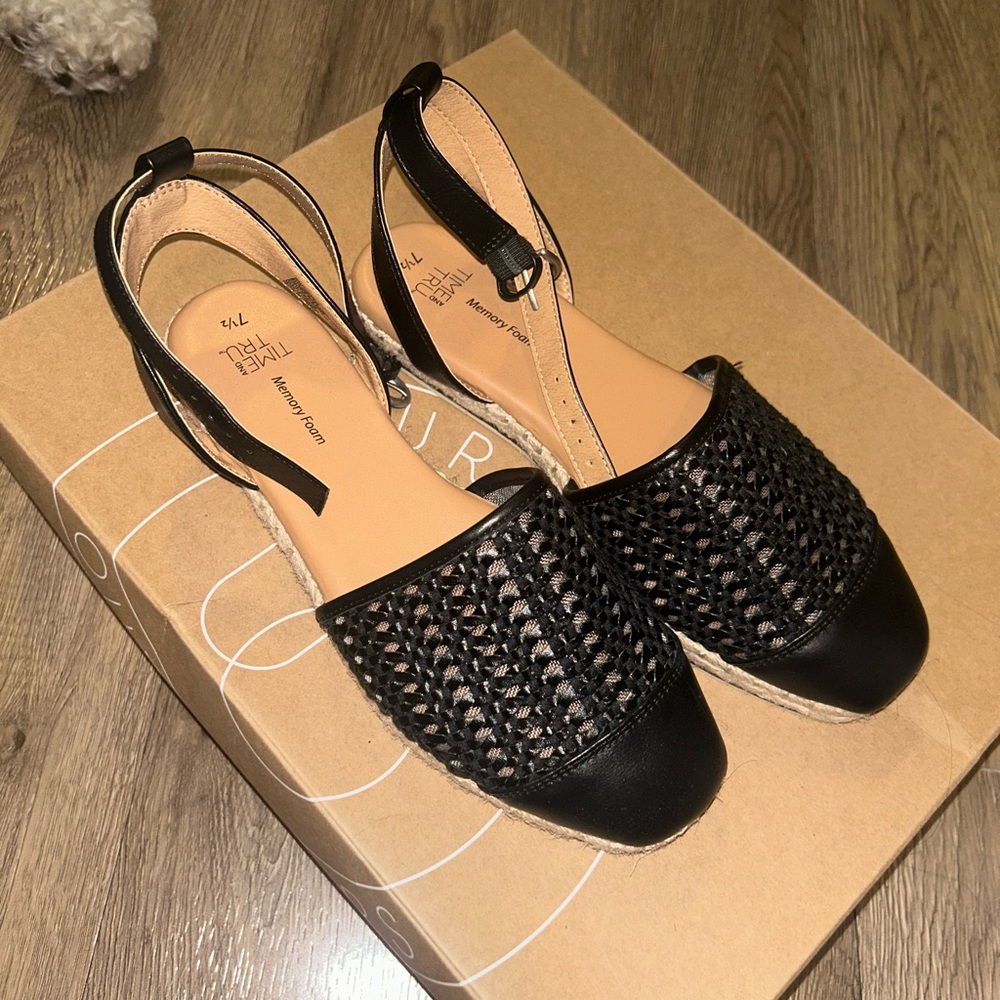 Black espadrilles
